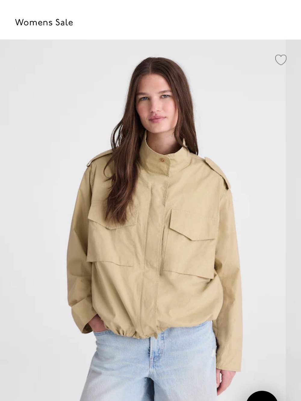 NWT Madewell field jacket in washed poplin size medium